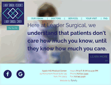Tablet Screenshot of leadersurgical.net